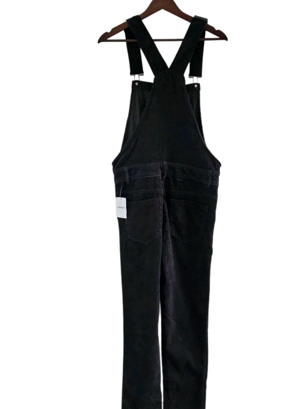 Forever 21 Black Corduroy Overalls Pockets Mens Size XS NEW NWT